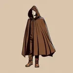 long dark brown cloak image